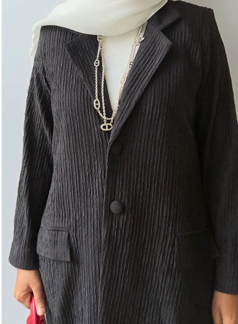 Bond Black Fakuro Long Jacket & Pants for Women | Best Price UAE